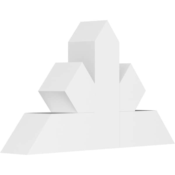 Ekena Millwork Saratoga Architectural Grade PVC Gable Bracket, 36"W x 21"H x 6"D x 6"F, 14/12 Pitch GBP036X21X0606SAR00 - main